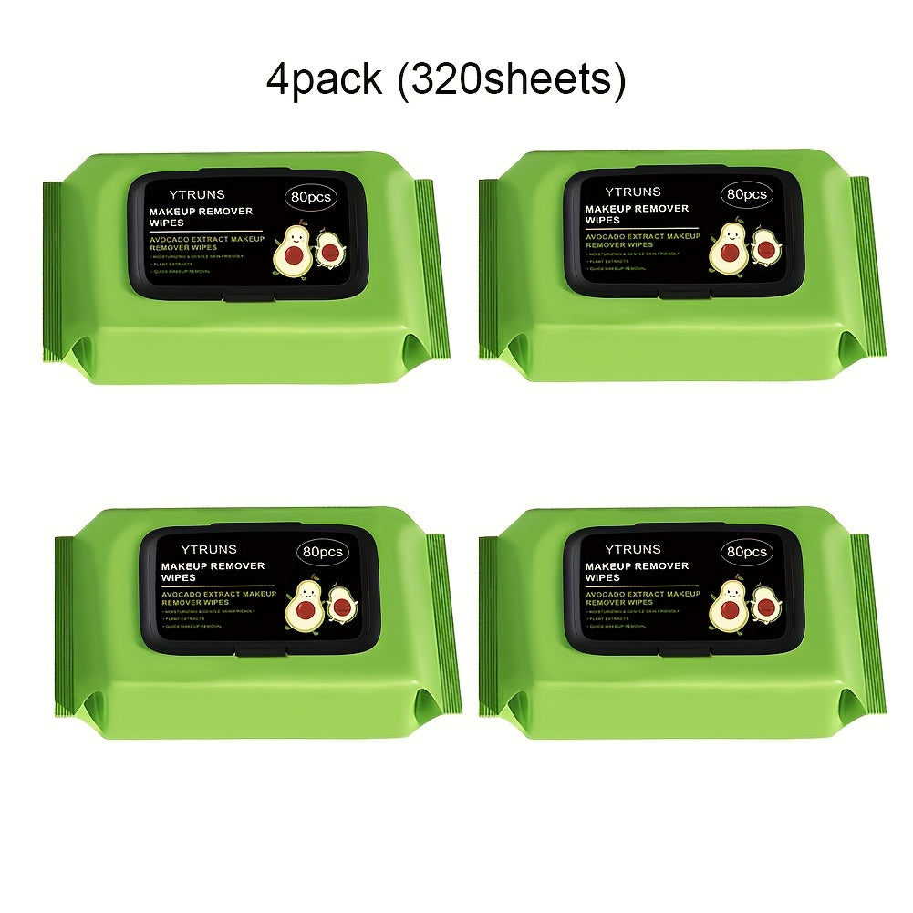 Makeup Remover Wipes Avocado Squalane Deep Cleansing Hypoallergenic Moisturizing Disposable Face Wipes 80 Sheets Pack Travel-Friendly Gentle for Sensitive Skin All Skin Types - product image 6