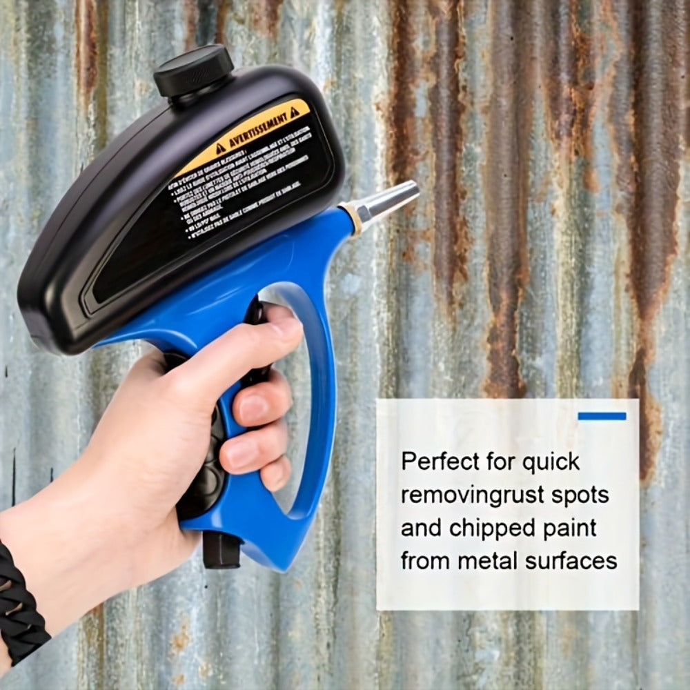 Sandblaster Gun for Air Compressor Pneumatic Abrasive Blasting – 90 PSI Max, 500ml Tank, Small Nozzle, for Metal Rust Removal, Glass Etching, Polishing & Auto Repair – Blue, Red &  - product image 9