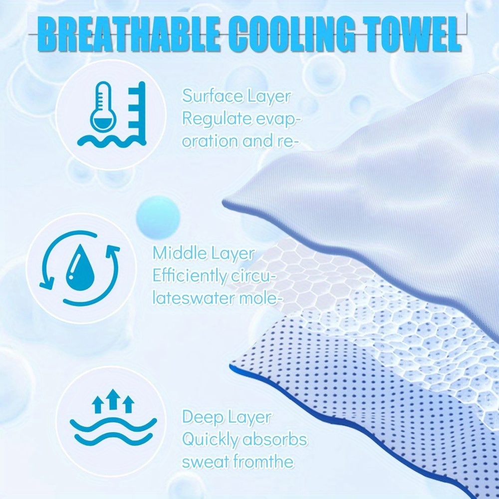 Soft Breathable Sport Towels for Neck & Face with Carabiner Clips & Carry Bag, Multi-Color Chilling Towels for Running, Yoga, Climbing, Gym & Travel | Neck - product image 6