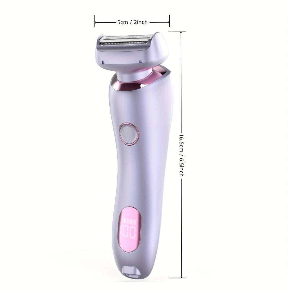 Bikini Shaver for Women Waterproof Rechargeable Stainless Steel Blade Electric Body Hair Razor – Wet & Dry Pubic Legs Arms Underarm Hair Removal, Portable Close Shave Purple - product image 5