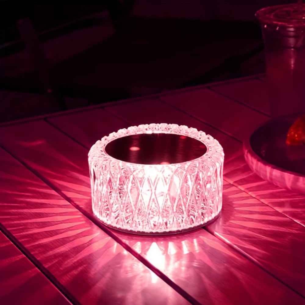 RGB LED Desk Lamp 16 Color Crystal Effect - Portable Battery Powered Night Light with Remote & Touch Control, 3-Level Dimming, Color Changing Mood Light for Bedroom Party Halloween - product image 10