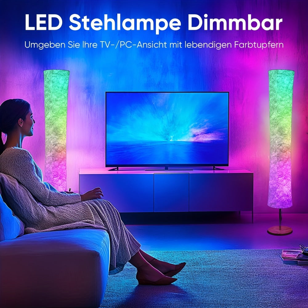 RGB Color Changing Floor Lamp 60 Inch – Fabric Shade Standing Lamp with 16 Million Colors, App & Remote Control, Music Sync, Adjustable Brightness for Living Room Bedroom Party Dec - product image 4