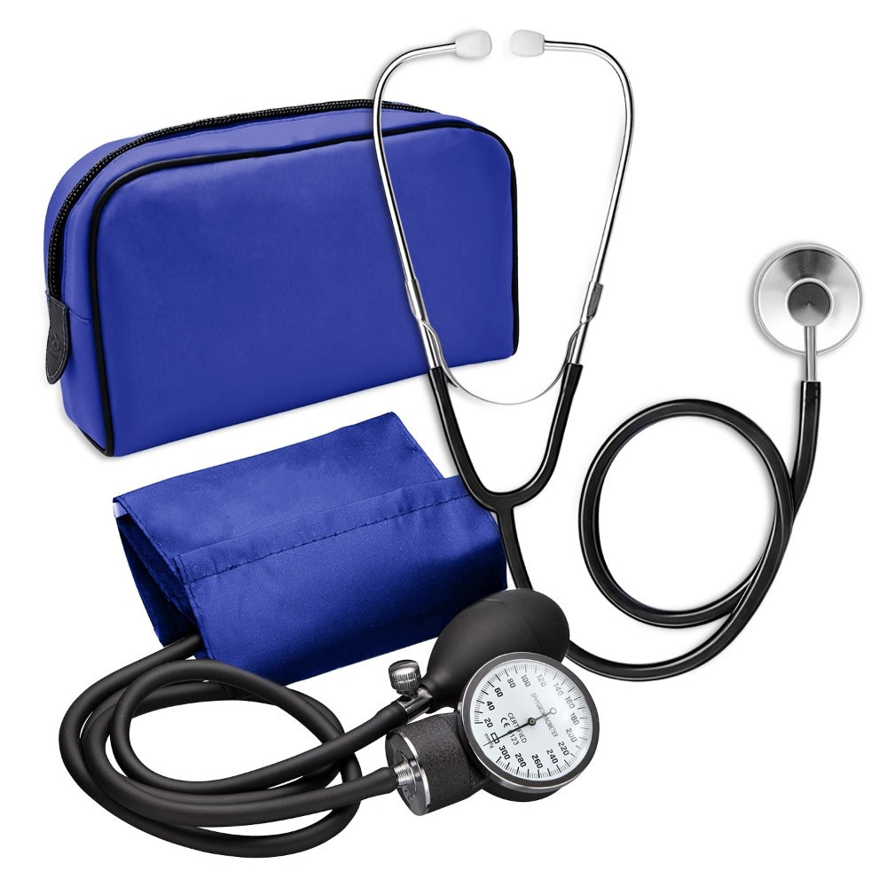 Aneroid Sphygmomanometer & Stethoscope 2-in-1 Set - Manual Blood Pressure Monitor with Nylon Cuff, Fixing Clip, Stethoscope, Portable Case & Accessories, Emergency BP Kit for Medic - product image 3