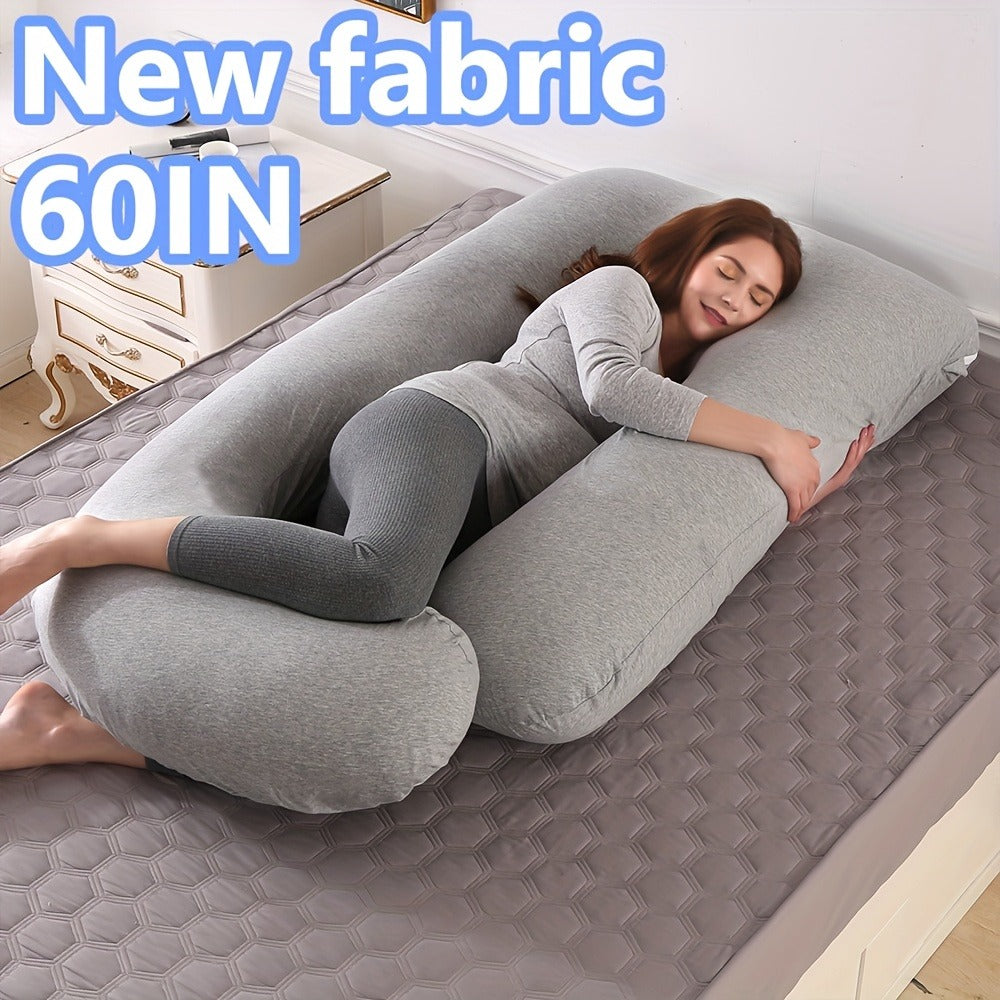 Maternity Pillow Full Body Pillow J-Shaped Pregnancy Pillow with Removable Cover Back Leg Tummy Support Multiple Styles & Sizes - product image 21