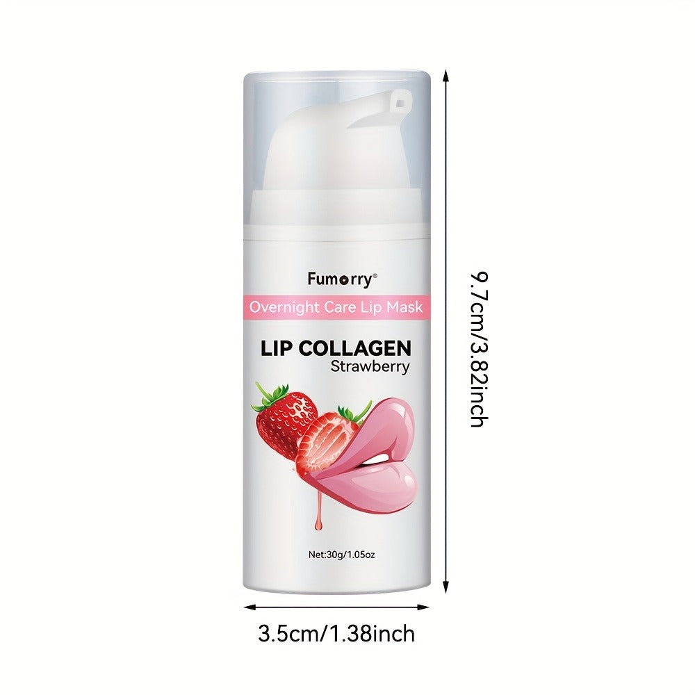 Collagen Lip Mask Overnight Plumping 30g — Moisturizing Repair Treatment for Dry Cracked Chapped Lips Night Care Revitalizing Softens Protects Firms Lip Skin Women 1.05oz - product image 5