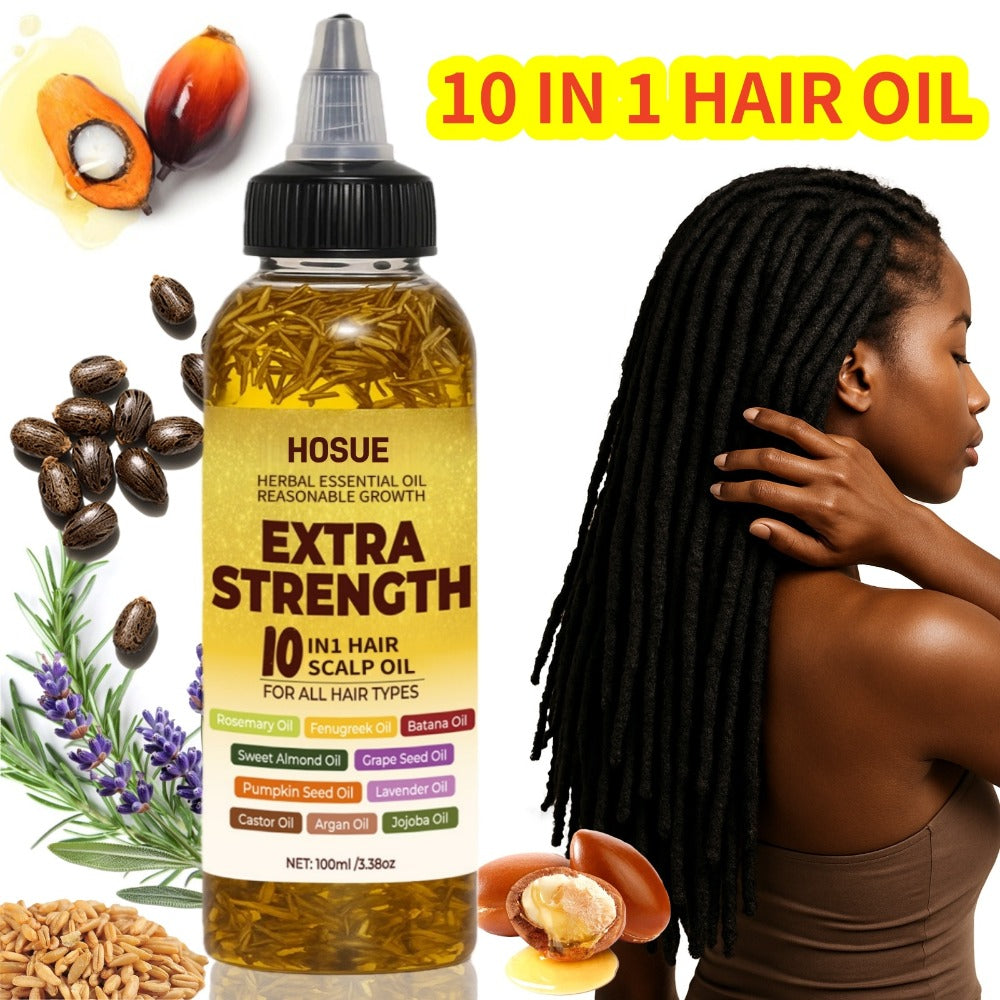 Hair Growth Oil 10-in-1 Botanical Herbal Blend Batana Rosemary Fenugreek Castor Red Onion Ginseng Turmeric Pumpkin Seed Nourishes Strengthens Shines All Hair Types 3.38oz - product image 15