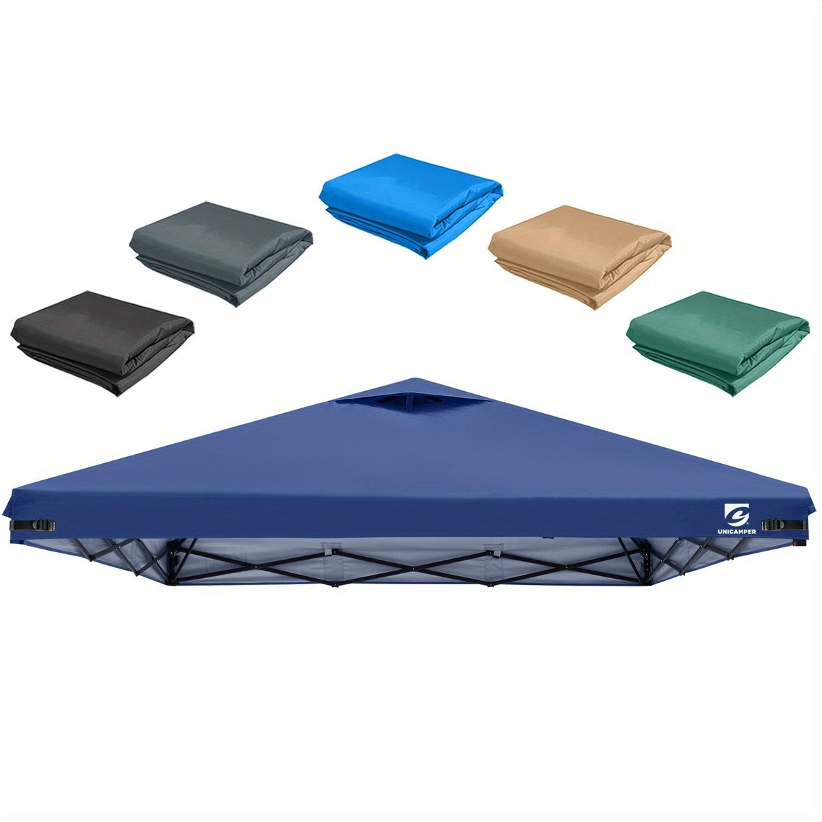 10x10 Canopy Replacement Top Cover for Straight Leg Tents | Waterproof Pop-Up Canopy Top for Camping, Outdoor Events & Backyard (Top Cover Only) | Ventilation Ports, Instant Shade, 11 Color Options