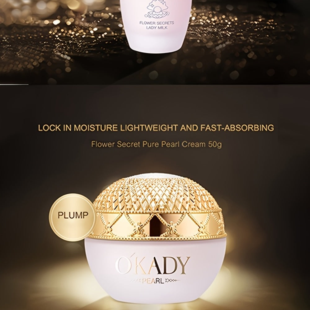 Luxury Skincare Gift Box 7 Piece Pearl Protein Glycerin Moisturizing Facial Skin Care Set with Pearl Nectar Serum for Women Birthday Holiday Christmas Gift - product image 19