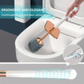 Toilet Brush and Holder Set Ergonomic - Odor Resistant Easy Clean Deep Scrub Bathroom Toilet Brush with Caddy Stand Hygienic Storage | Black | Bathroom Essentials Home Cleaning Acc - product image 10