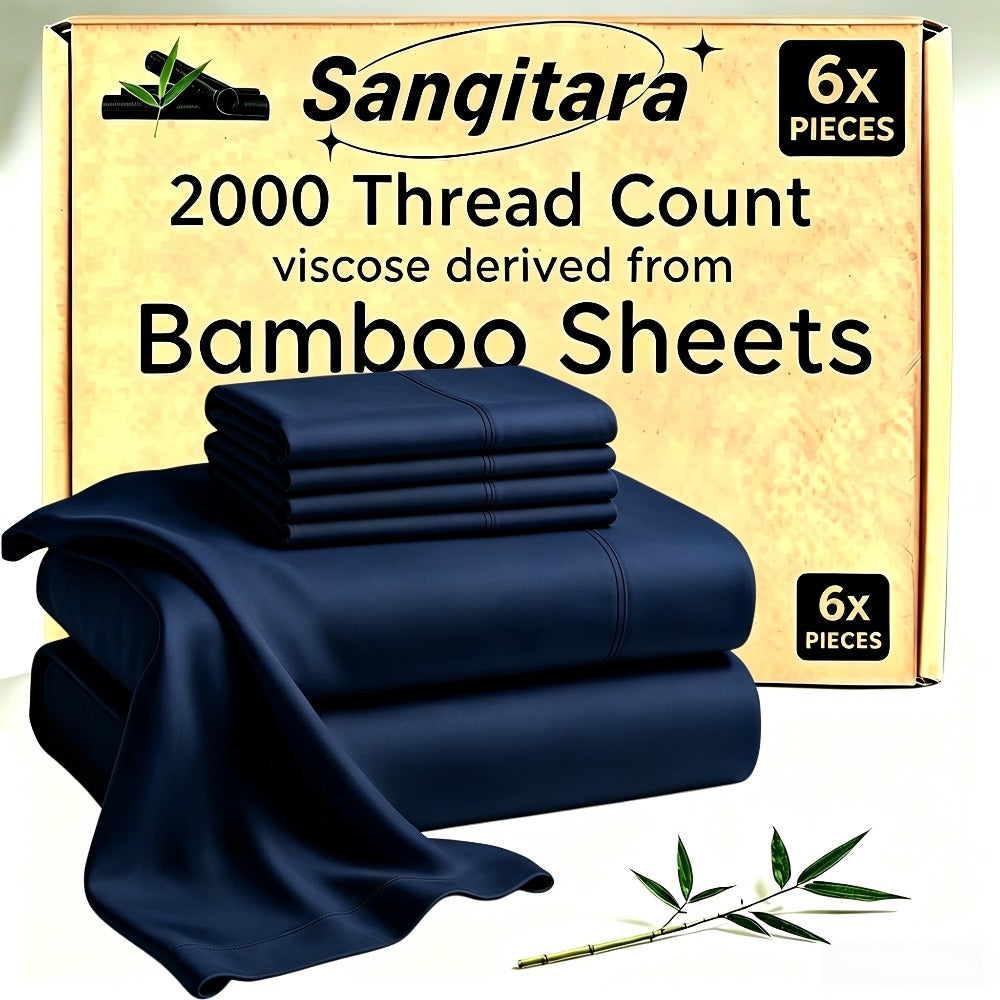 Cooling Fitted Sheet Bamboo Blend Ultra-Soft Deep Pocket Bed Sheet for Hot Sleepers Twin Full Queen King Size Machine Washable Breathable Cooling Bedding White Black Gray Navy Purp - product image 19