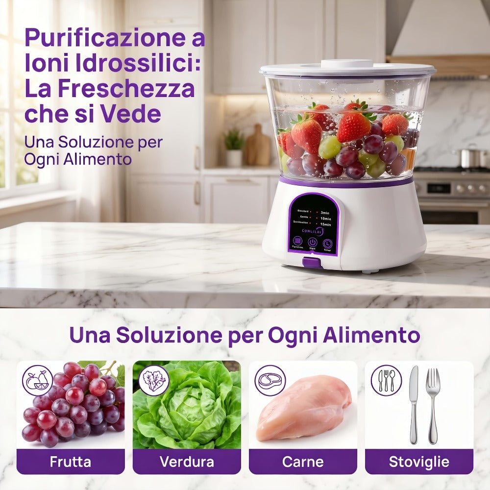 Fruit and Vegetable Cleaner Machine Ultrasonic Purifier Multifunctional Household Food Cleaning Device Rechargeable for Removing Pesticides Bacteria Single Dual Battery Options - product image 6