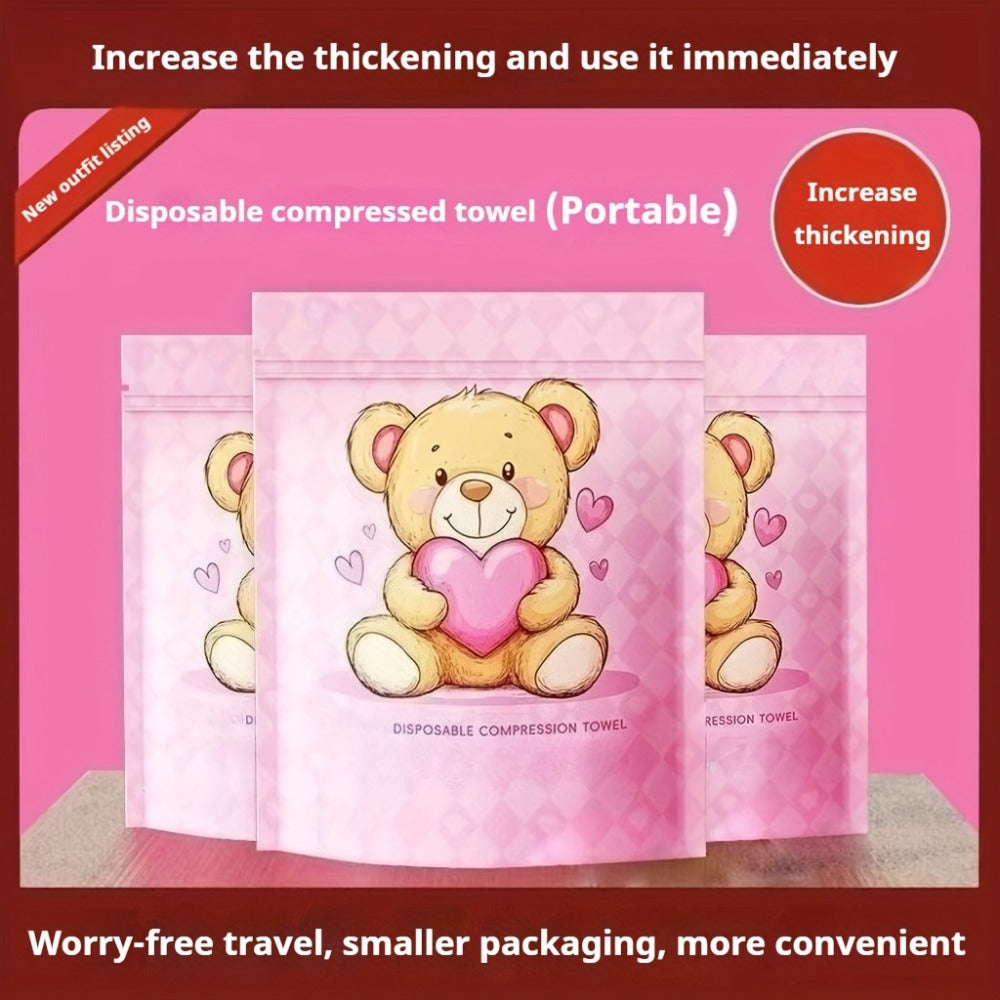 Disposable Face Towels 180 Pcs Soft Thickened Cotton Compressed Cleansing Towel for Women Men All Skin Types Travel Portable Facial Wipes 3 Packs 60 Pcs Each - product image 2