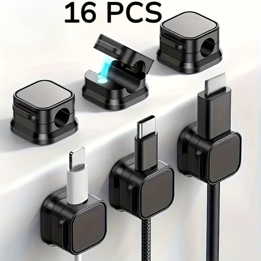 Silicone Cable Clips Self-Adhesive 16 Pcs – Reusable Cable Organizer & Wire Management for Desk, Car & Office, Universal Data Cable Holder, High-Elasticity Wear-Resistant, for Tech - product image 2