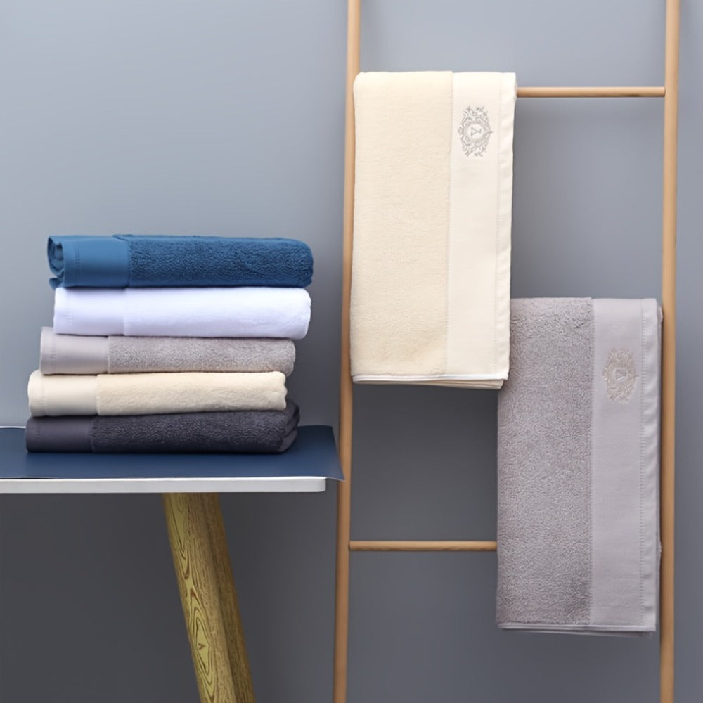 Embroidered Cotton Towel Set 3-Piece – 400g/㎡ Soft Absorbent Lint-Free Bath Towel Hand Towel Set for Home Spa Salon - product image 20