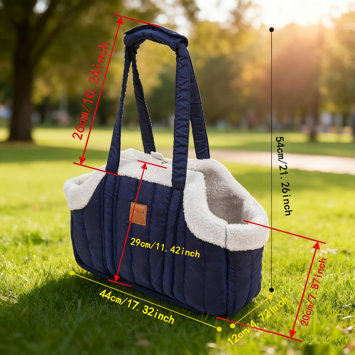 Pet Carrier Handbag Winter Warm Soft-Sided Small Dog Cat Carrier Bag with Snap Closure, Cozy Outdoor Tote Bag for Cold Weather, Portable Pet Purse for Small - product image 2