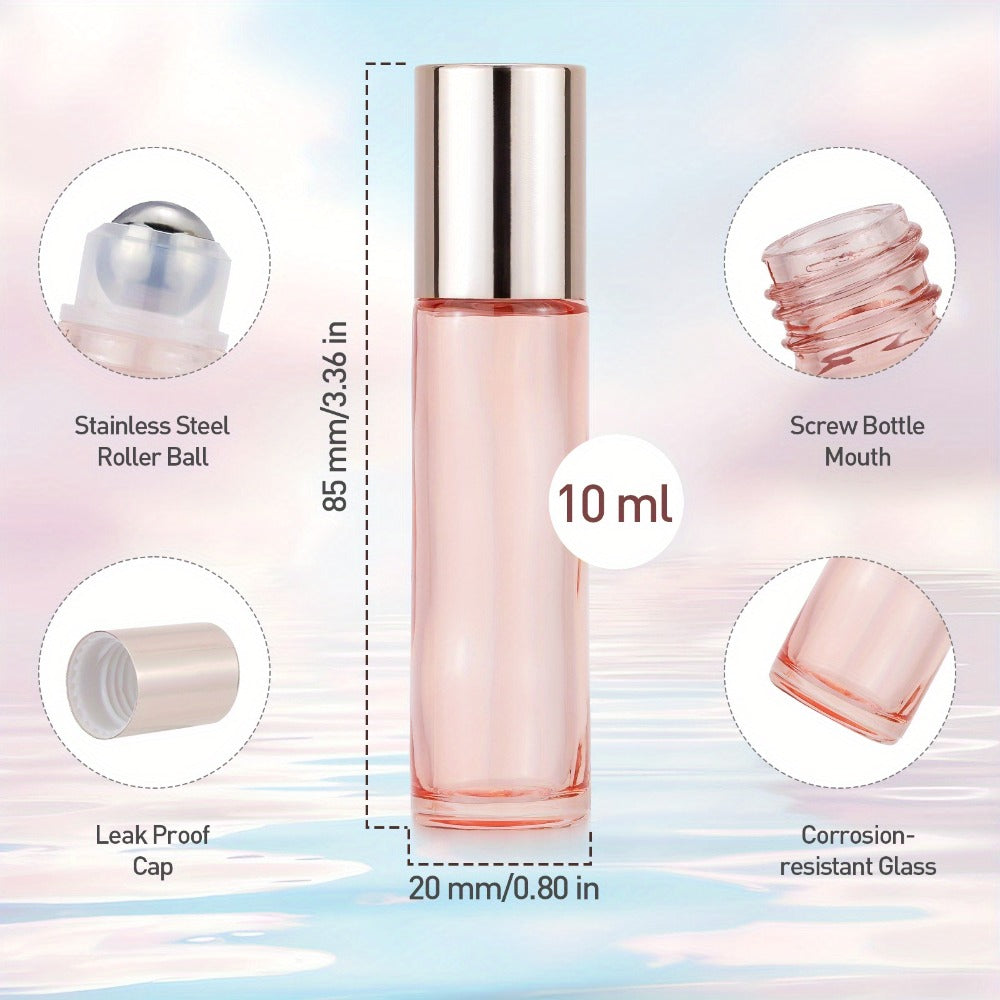 Glass Roller Bottles for Essential Oils 28 Pack 10ml – Bulk Refillable Roll-On Perfume Containers with Stainless Steel Roller Balls, Opener & Funnel, Leak-Proof Travel Bottles for  - product image 4