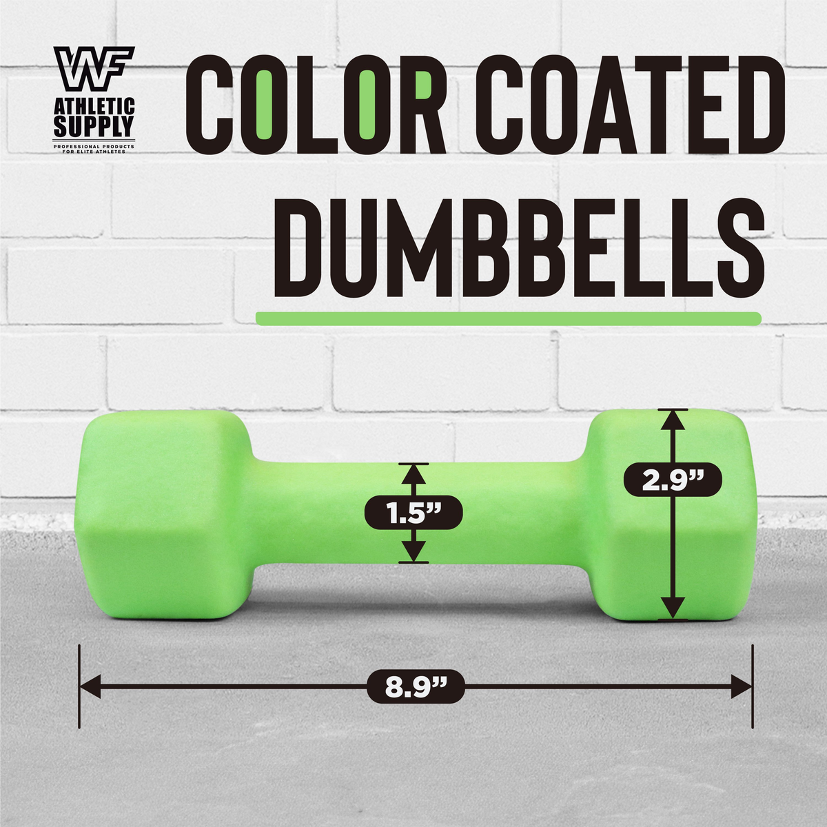 Neoprene Dumbbells Pair with Non-Slip Hex Shape | 2LB to 15LB Available in Yellow, Green, Red, Blue & Gray | Color-Coded Hand Weights for Women & Men, Strength - product image 10