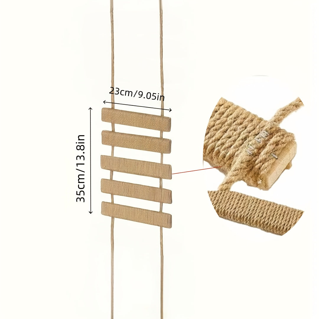 Cat Scratching Post Sisal Hemp Rope Replacement Column for Cat Tree Climbing Frame Indoor Cat Ladder – Multiple Lengths 13.78" 19.69" 39.37" Solid Wood & Hemp - product image 3