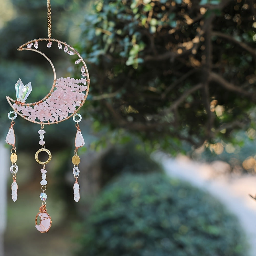 Dreamcatcher Moon Suncatcher Wall Hanging – Handmade Boho Wind Chime Pendant for Indoor Outdoor Garden, Courtyard & Party Decor – Christmas & Birthday Gift - product image 38