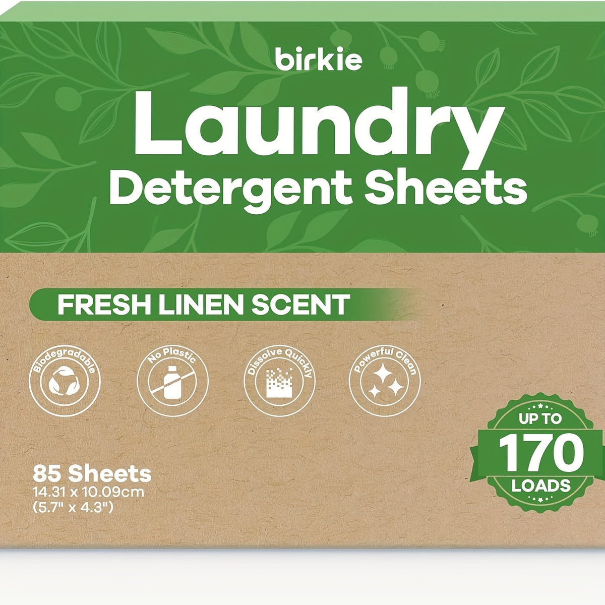 Laundry Detergent Sheets 170 Loads – 85 Sheets, Liquidless Eco-Friendly Washer Sheets, No Plastic Jug, Fresh Linen Scent - product image 11