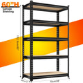 Heavy Duty Shelving Unit 5-Tier Metal Storage Shelves 2000 LBS Capacity, 60"H x 28"W x 12"D Adjustable Steel Rack for Garage, Closet, Pantry & Basement Organization, Easy Assembly  - product image 12