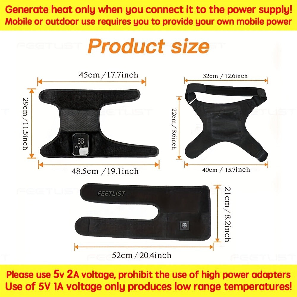Knee Massager with Heat – 3-Level Heating Pad for Knee Pain Relief, Joint & Muscle Warmth, Anti-Slip Breathable Knee Brace for Men & Women - product image 11