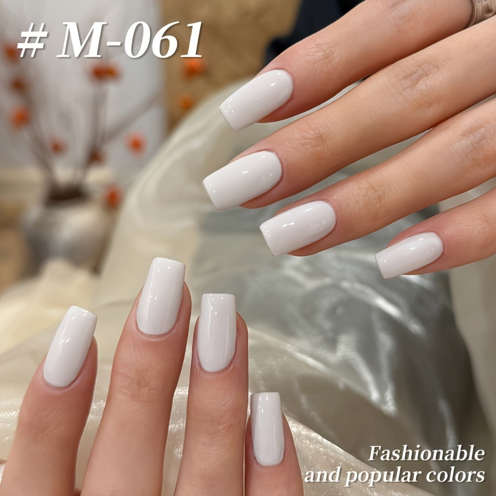 Gel Nail Polish Set 6 Colors White Shades Gentle White Collection - Milk Tea Cherry Blossom Pink Soak Off UV LED Long Lasting Spring Summer Nail Art Gel Polish for Women Salon Home - product image 7