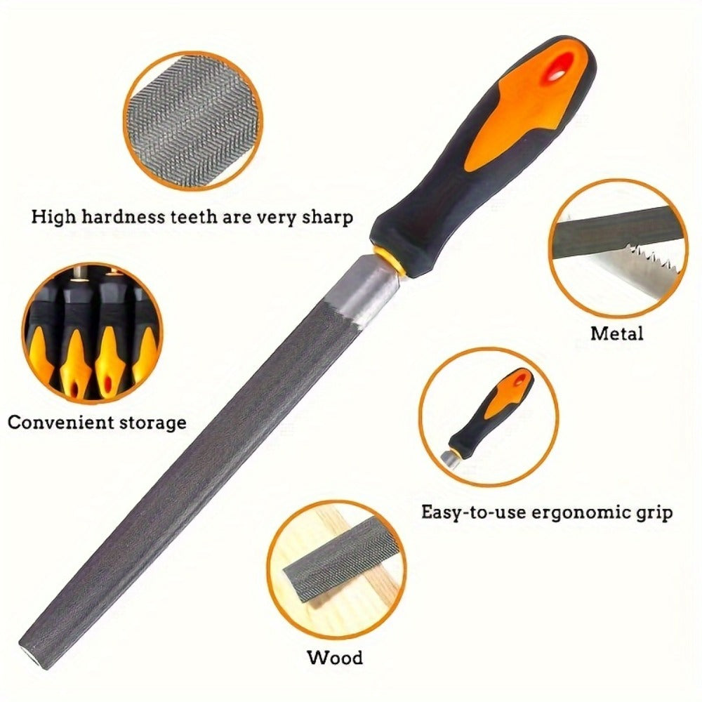 Rasp File Set Premium T12 Forged Alloy Steel - 14/16/17pcs Wood Rasp Set with Flat, Triangular, Semi-Circular & Round Rasps, for Woodworking, Metalworking & DIY, Includes Storage B - product image 12