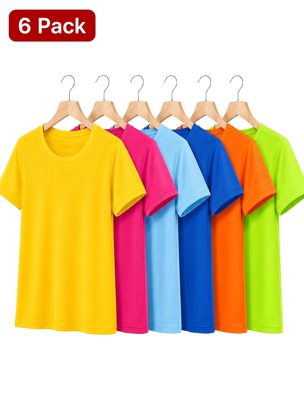 Women's 6-Pack Performance T-Shirts - Breathable, Moisture-Wicking, and Skin-Friendly for, Outdoor, and Everyday Comfort - product image 34