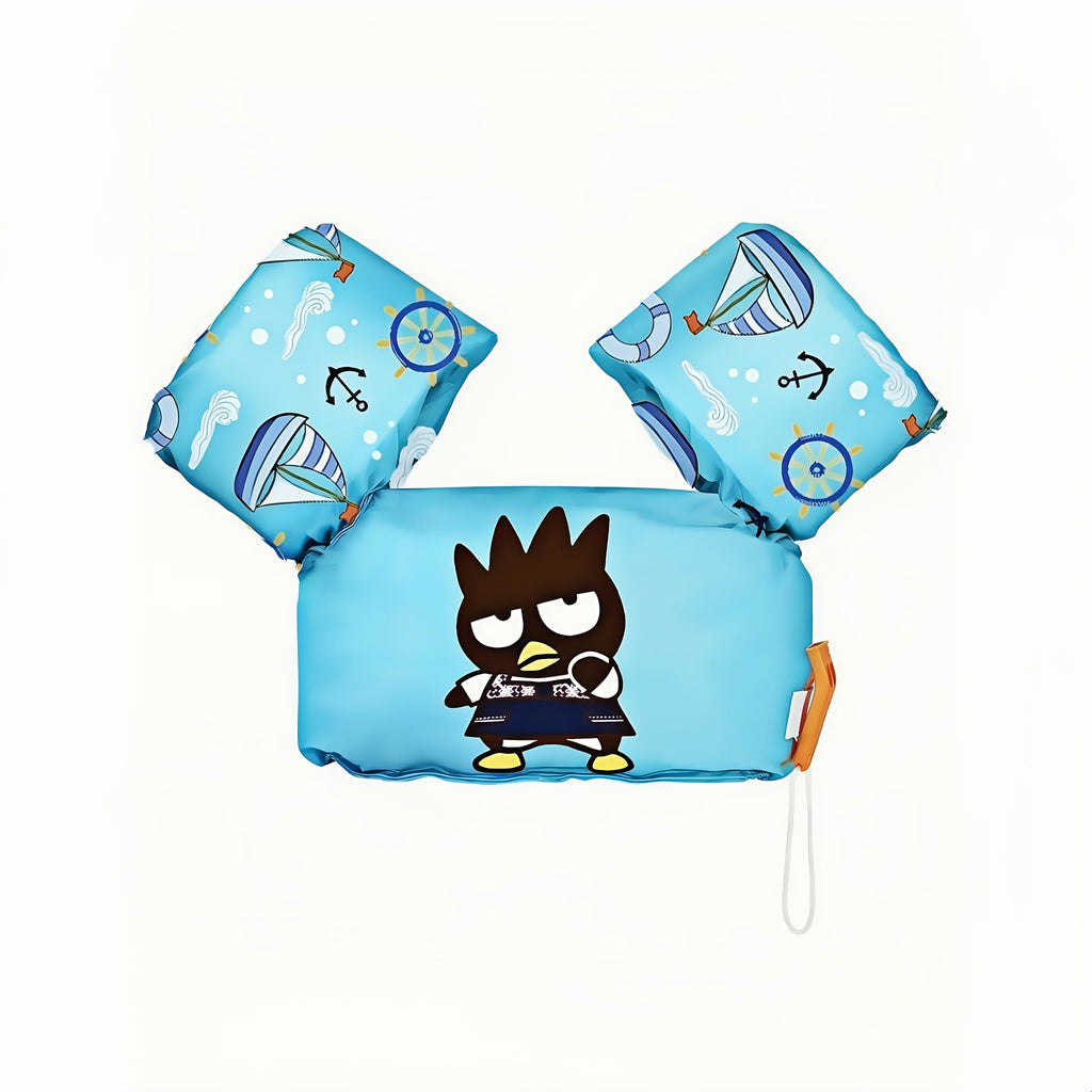 Kids Adjustable Swim Vest for Toddlers Ages 1-9 | Lightweight Floating Jacket, Cute Blue Cartoon Pattern, Patented Safety Design for Boys Girls Pool Beach - product image