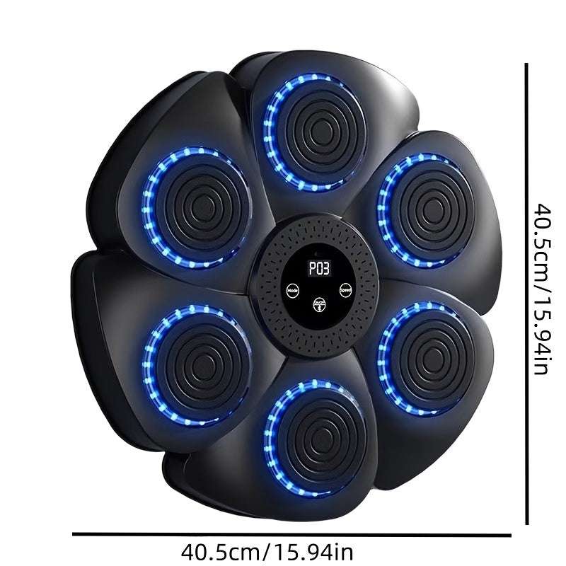 Wall-Mounted Wireless Boxing Machine with 9-Speed Adjustable Punch Trainer, Counter & LED Lights - Wireless Music Suitable for Home Gym, / Training, Free - product image 6