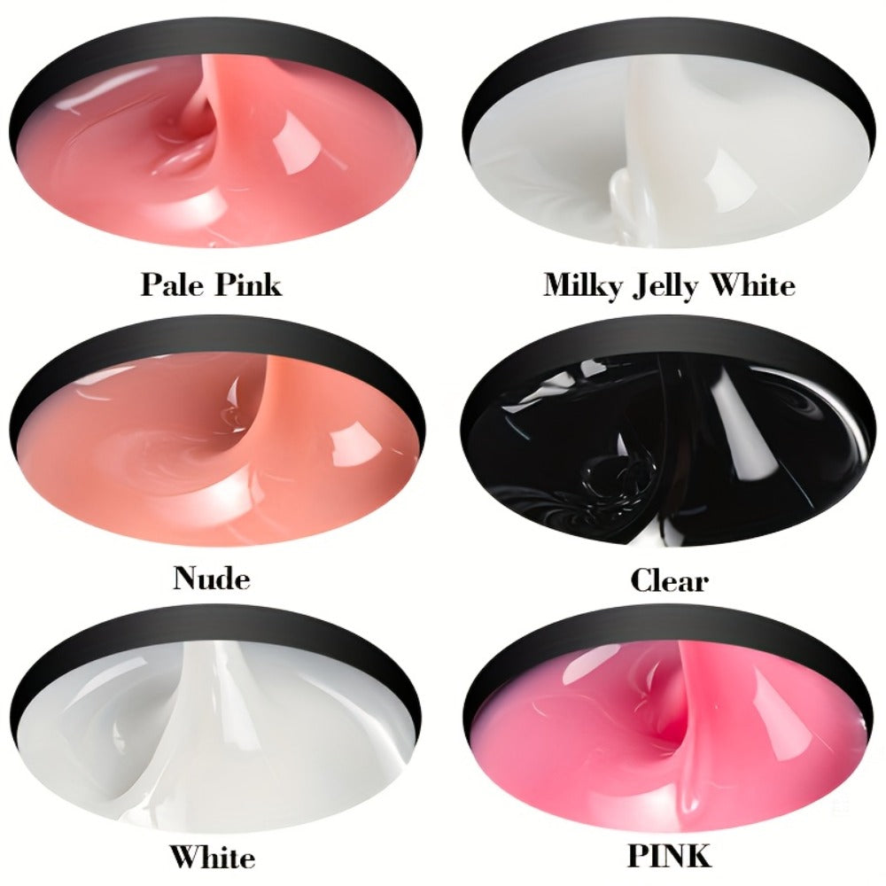 Builder Gel for Nail Extensions 150g Apex Strengthening Kit 13 Shades Clear White Pink Nude Milky Jelly Salmon UV LED Cure Professional Salon Home DIY Manicure Nail Art Women - product image 8