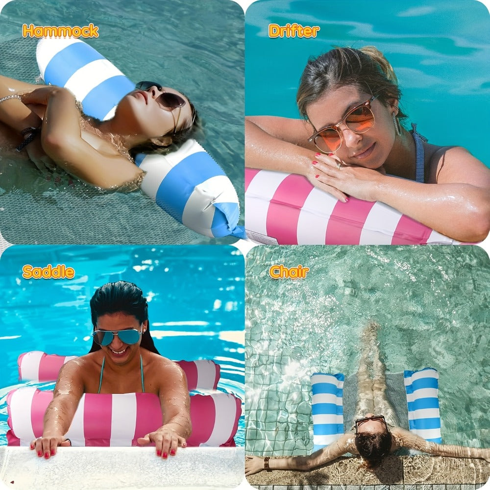 Hammock Saddle Lounge Chair Drifter Multi-Purpose Water Float, Non-Stick PVC, for Adults & Kids, Summer Pool Beach Lake Outdoor Fun | 4-in-1 XL Pool Float - product image 5