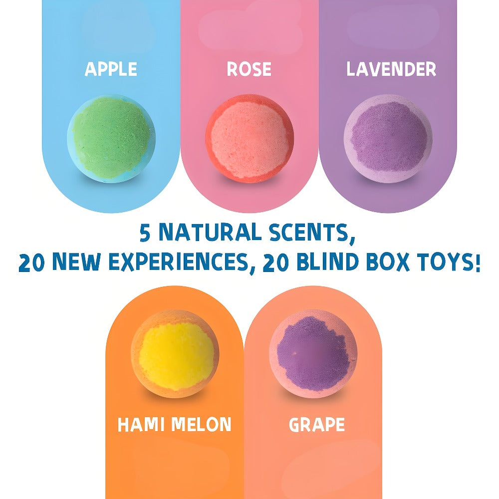 Kids Bath Bombs with Surprise Inside 20 Pack - Fizzy Bath Balls with Hidden Toy for Boys Girls Toddlers, Animal & Ocean Theme, Lavender Scent, Fun Educational Birthday Christmas Ea - product image 5