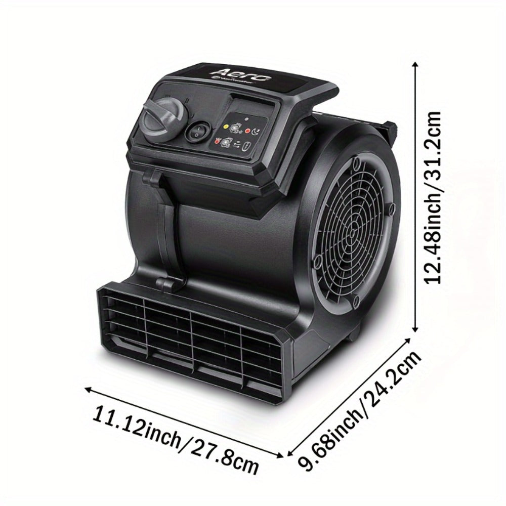 Air Mover Floor Dryer 550 CFM Portable Carpet Blower Fan for Water Damage Restoration Drying Cooling Floors Carpets Walls Remote Control and Manual Options - product image 7