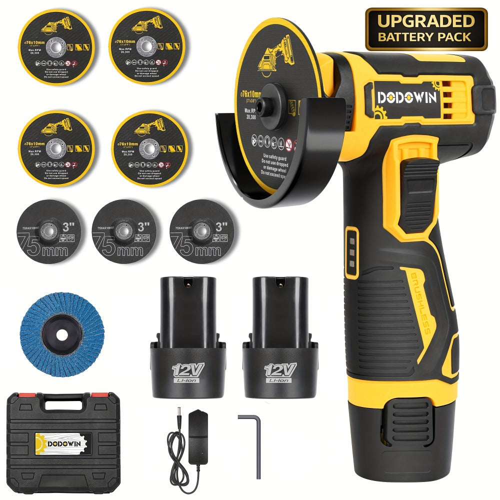 Mini Cordless Angle Grinder 19500RPM – Electric Grinding Polishing Tool for Metal Wood Stone Concrete | Lithium Power Grinder with Battery Options - product image 7