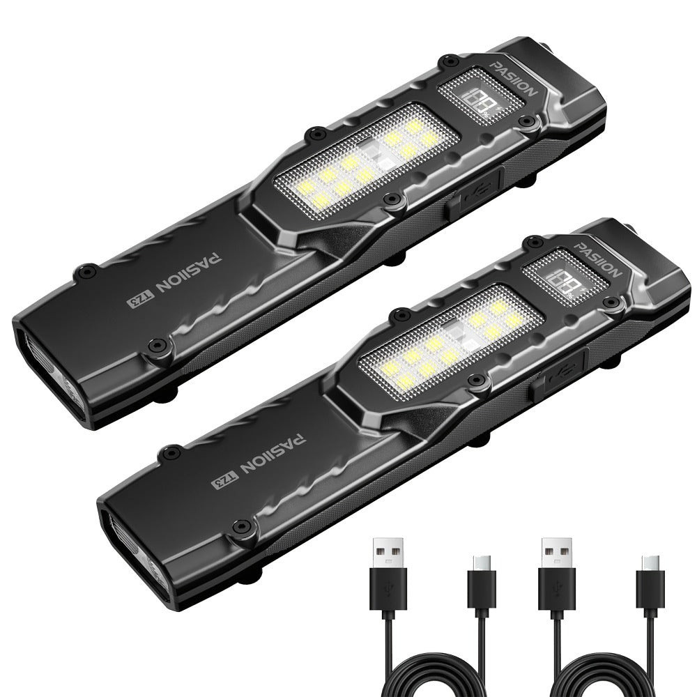 EDC Tactical Flashlight 1500 Lumen USB Rechargeable | Flat Slim Pocket Flashlight High CRI 5 Modes Red Warning Light | Camping Emergency Outdoor Work Gift for Men - product image 5