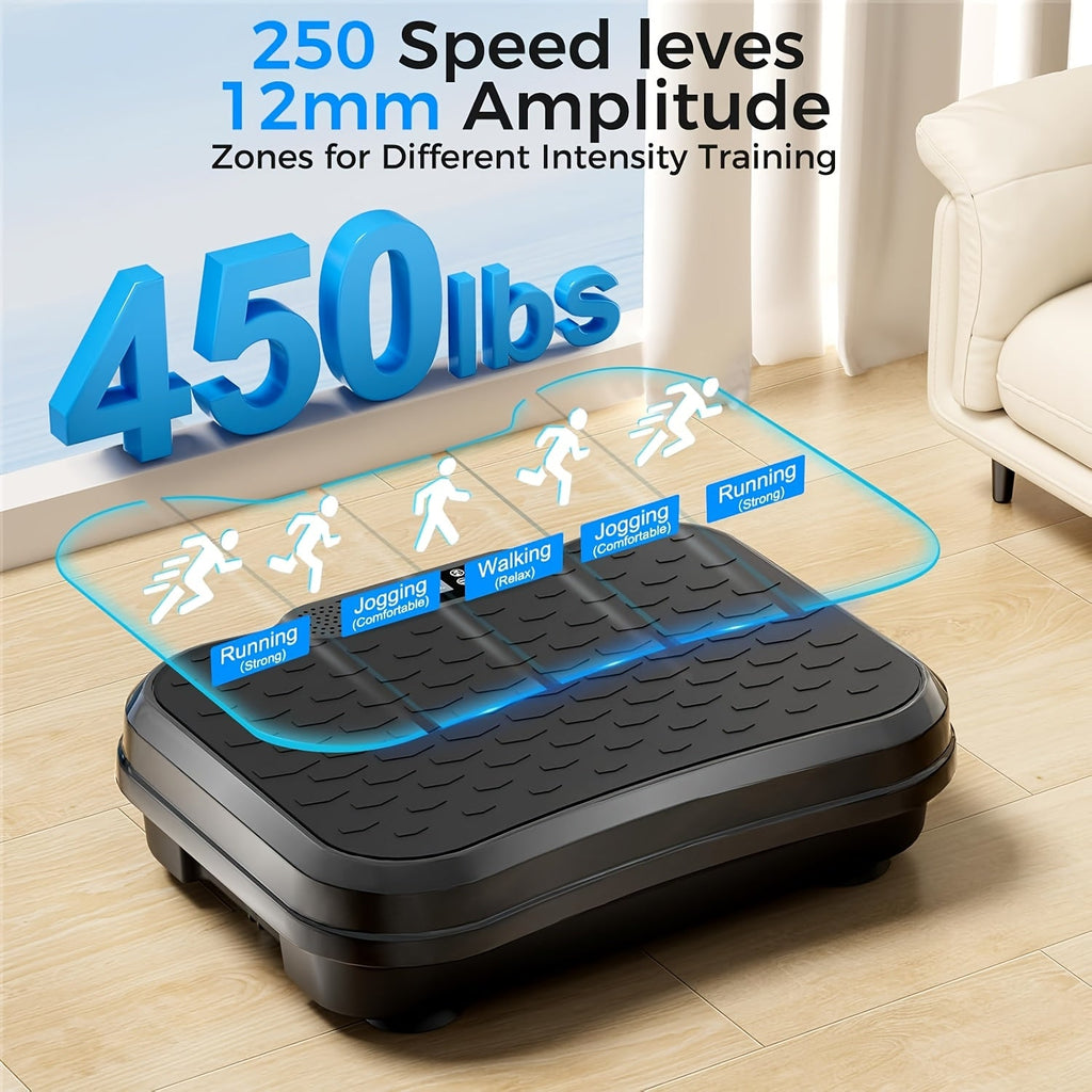 Vibration Platform Machine 2025 Upgraded | Home Fitness Exercise Platform | 450 LB Capacity Whole Body Vibration Trainer for Lymphatic Drainage, Blood - product image 2