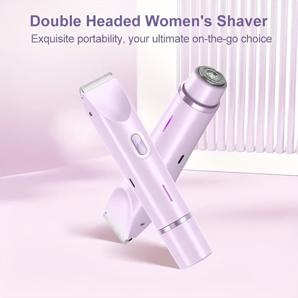 Electric Bikini Razor 2-in-1 Women USB Rechargeable Dry Wet Face Shaver - Painless Hair Removal Bikini Line Underarms Legs Arms Face Portable Cordless Lady Shaver Pink Purple Blue - product image 11