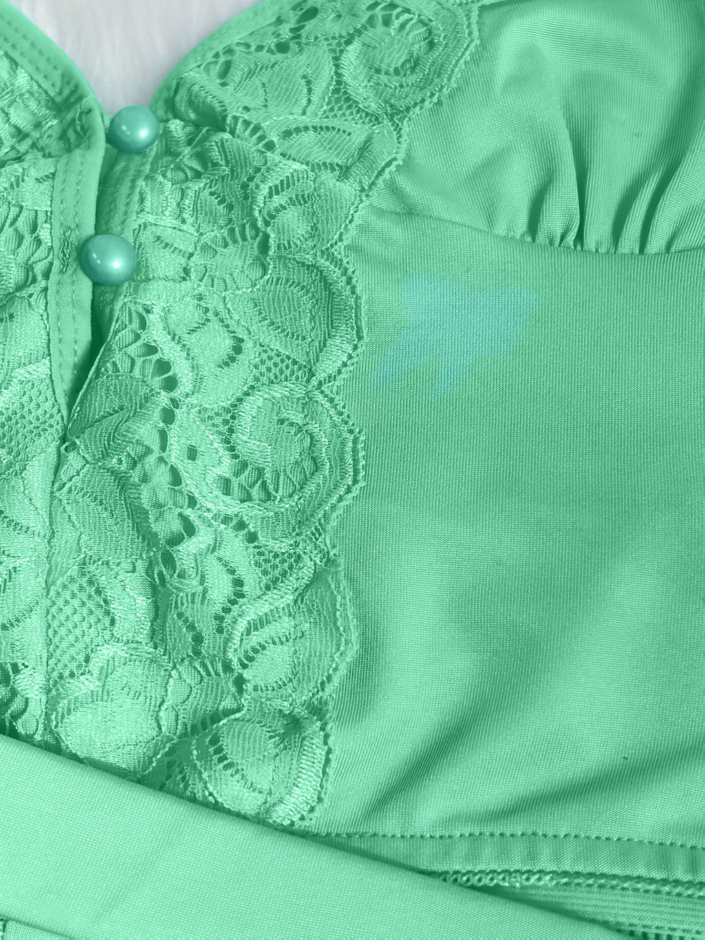 Solid Color Lace Splicing Halter Neck Tie Backless Button Splicing Bilateral Side Opening Lace Splicing Soft -friendly Sexy Home Pajamas Set - product image 33