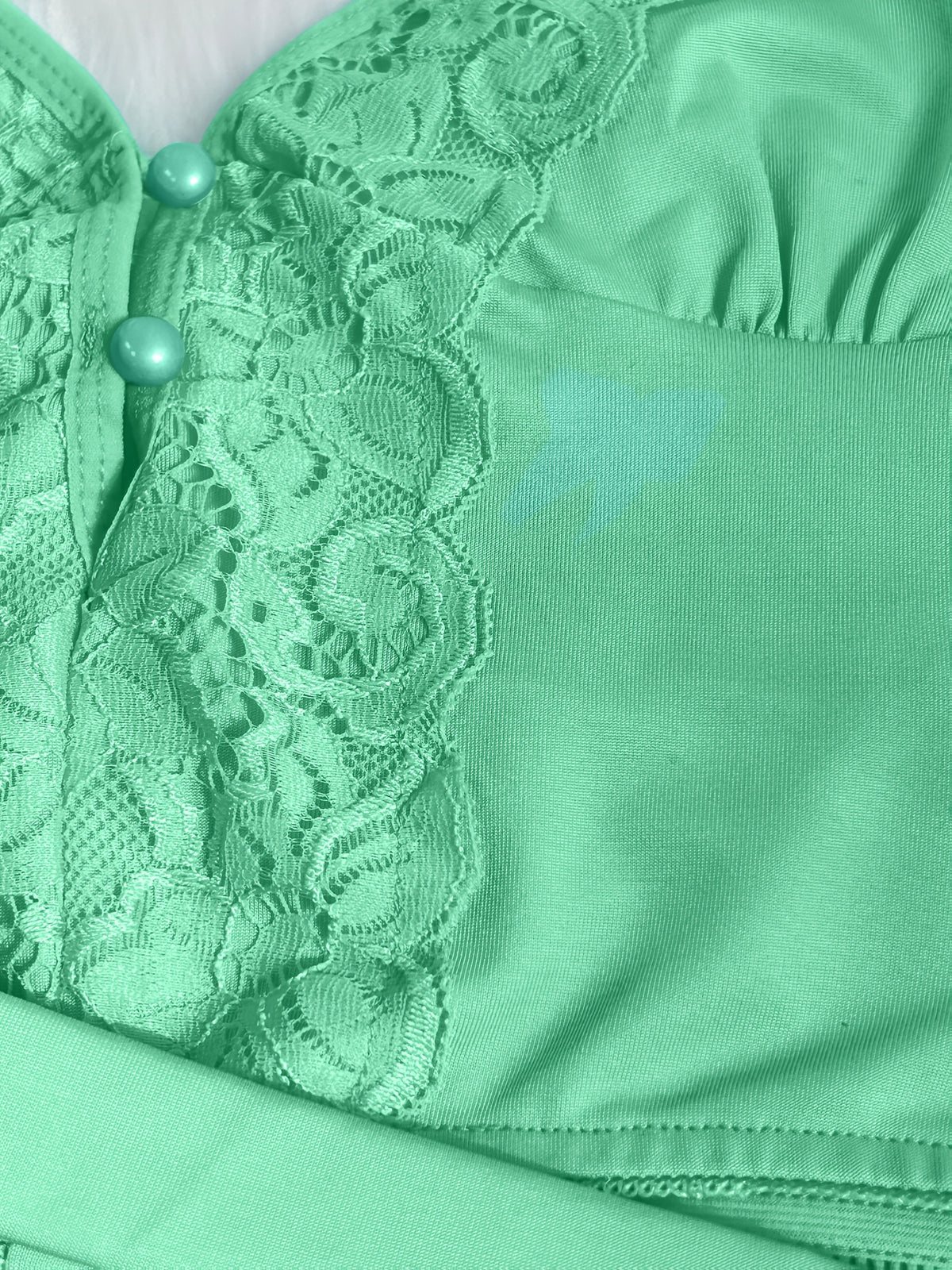Solid Color Lace Splicing Halter Neck Tie Backless Button Splicing Bilateral Side Opening Lace Splicing Soft -friendly Sexy Home Pajamas Set - product image 33