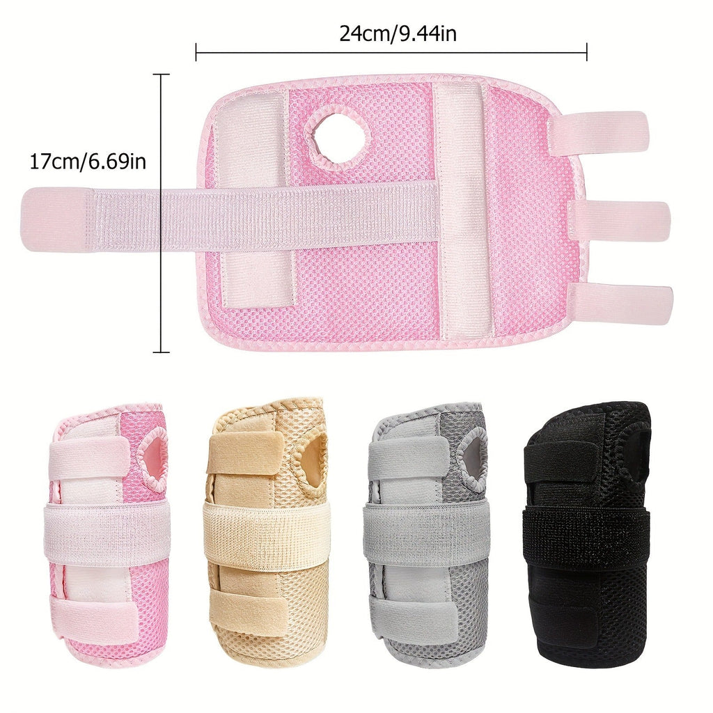 1 Pair Breathable Hook-and-Loop Wrist Guard for Sports, Daily Wear & Injury Recovery, Unisex, Pink / Rose Red / Blue | Wrist Brace with Double Splint Support - product image 6