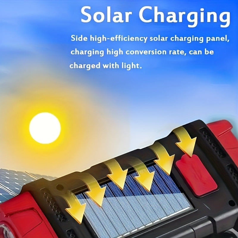 Rechargeable Solar Flashlight 2000 Lumen LED Torch with Power Bank USB-C Charging for Camping Hiking Outdoor Emergency for Patio & Backyard Use - product image 7