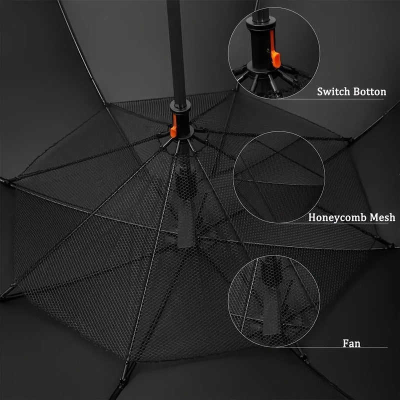 UV Protection Sun & Rain Umbrella with Black Vinyl Coating | 8-Rib Aluminum Frame Windproof Parasol for Outdoor Sun Protection, Sunny & Rainy Days, Includes Matching Water Bottle | Multiple Colors Available