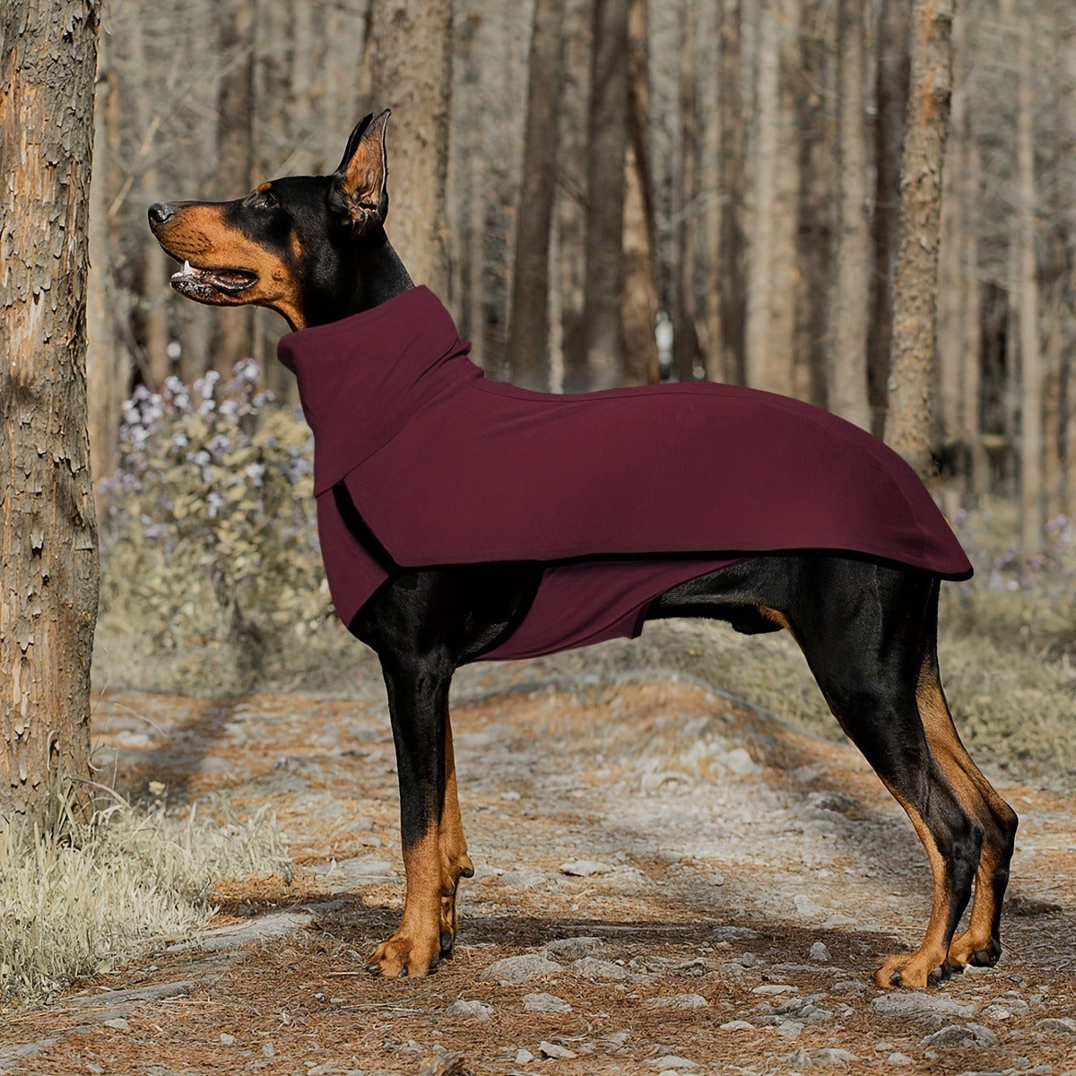 High Neck Dog Coat Warm Pullover – 4XL – Solid Color Woven Polyester Pet Jacket, Machine Washable, All-Season Fall & Winter Dog Apparel for Small Medium Large - product image 8