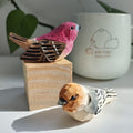 Cardinal Bird Statues Handmade Wood Carving 2pcs - Painted Decorative Bird Figurines for Home Decor Shelf Garden - Best Gift for Bird Lovers Birthday Christmas Family Friends - product image 16