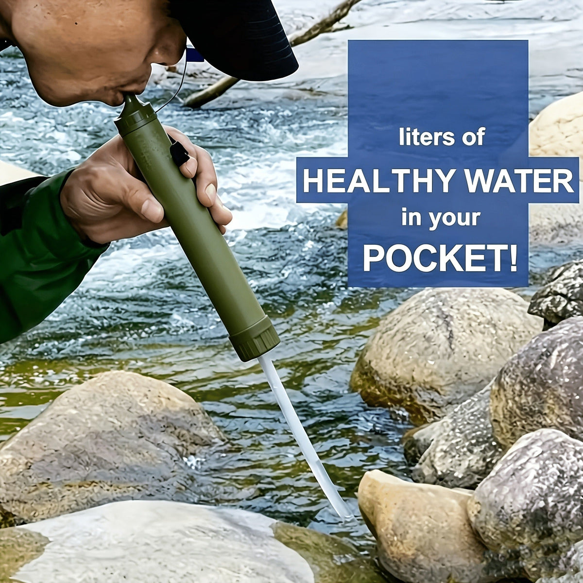 0.2 Micron Filtration, Filters Up to 10000 Gallons, BPA-Free Survival Water Purifier | Portable Water Filter Straw for Camping, Hiking & Backpacking - product image 15
