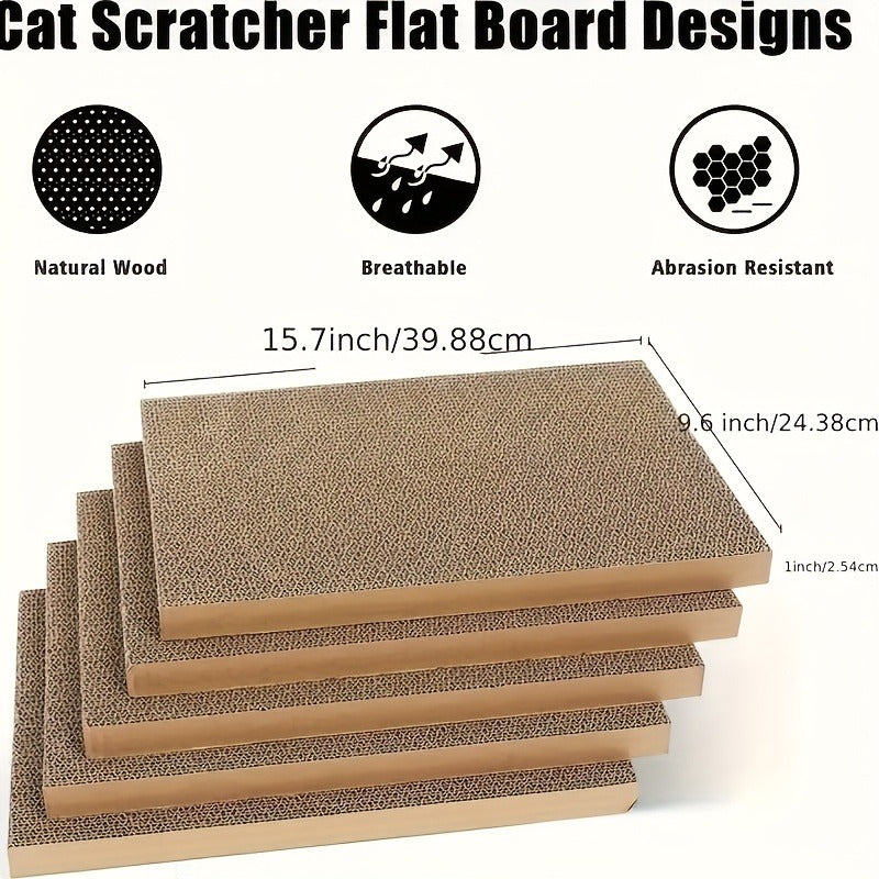 Cardboard Cat Scratching Board 5pcs Reversible Extra Large with Box Indoor Cat Scratch Pad Sofa Resting Playing Lounge Set Regular and XL for Happy Pets - product image 8