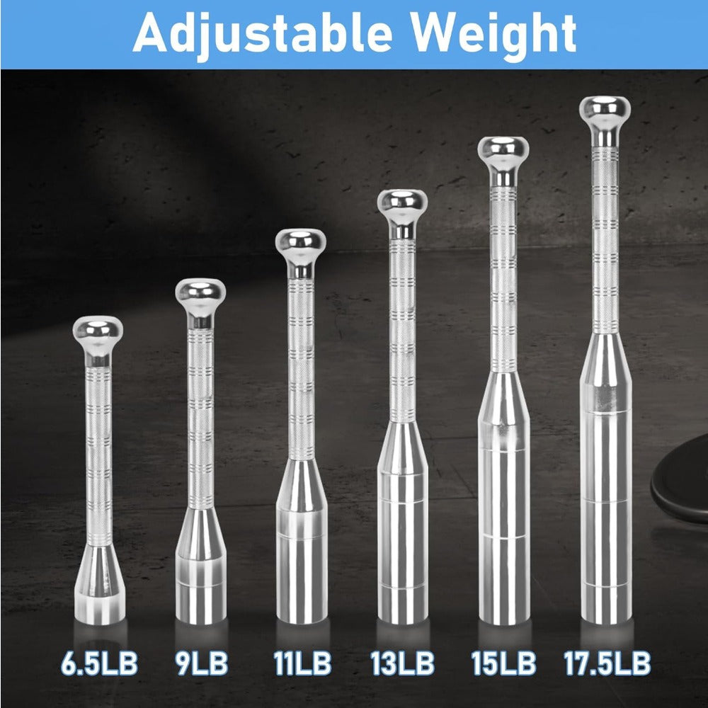 Adjustable Steel Club Bell Macebell Indian Club 6.5-17.5LB Strength Training Grip Power Workout for Men & Women for Everyday Use - product image 4