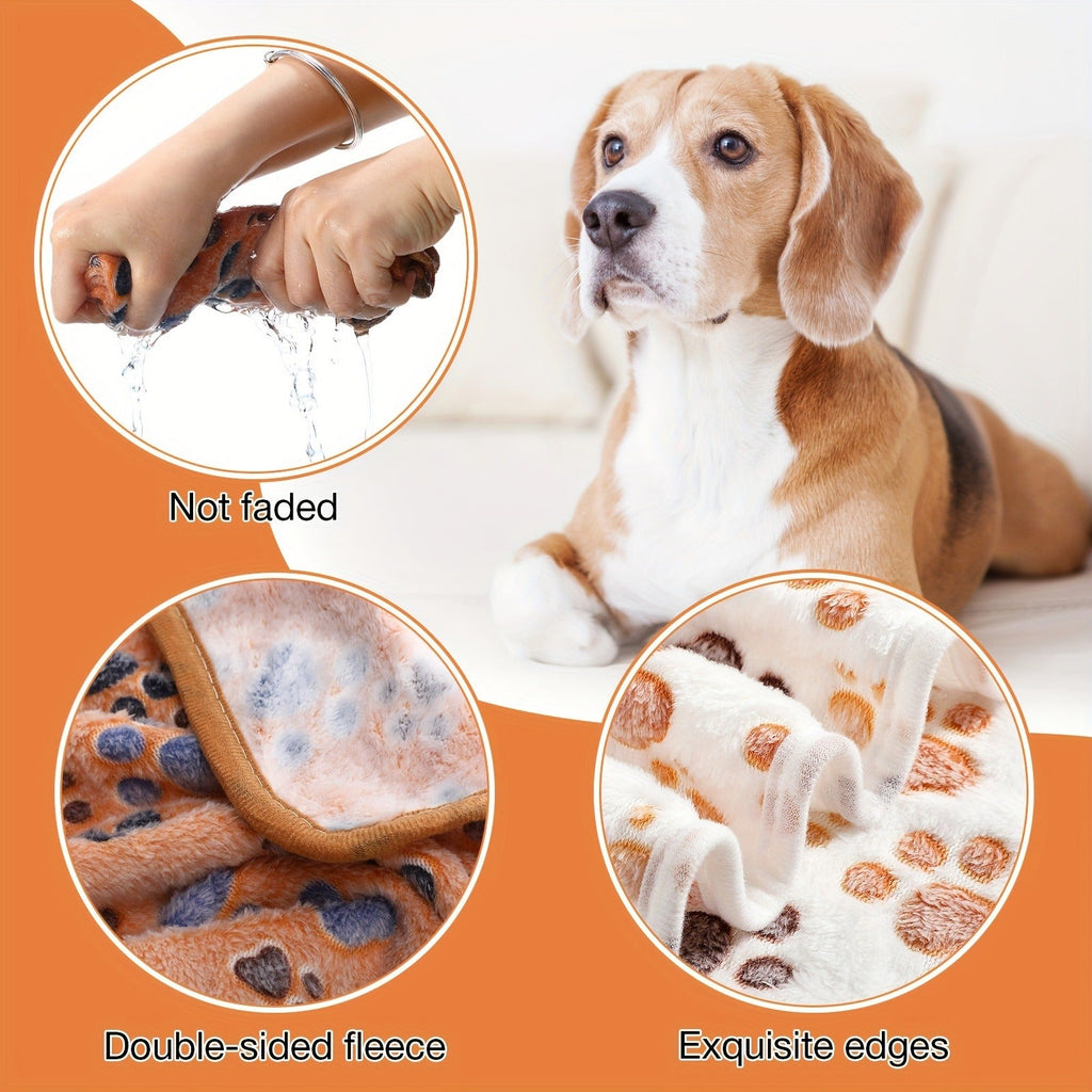 Pet Blanket Fleece 18 Pack Soft Warm Sleep Mat 23x16 Inch – Small Animal Blanket Bulk Set – Cute Paw Bone Star Heart Print Fluffy Bed Blanket for Dogs Cats - product image 5